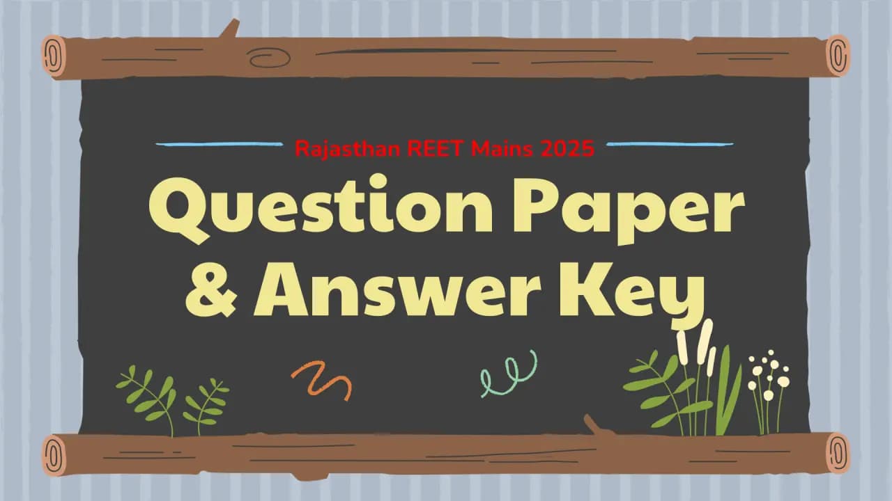 REET Mains 2025 Paper & Answer Key Poster